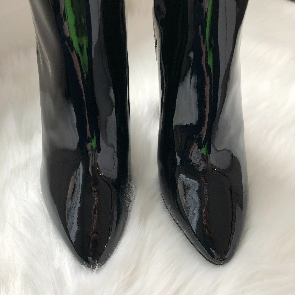 Saint Laurent Black Patent Soixante Vernice Grupy Boots Size 39 - Picture 3 of 12